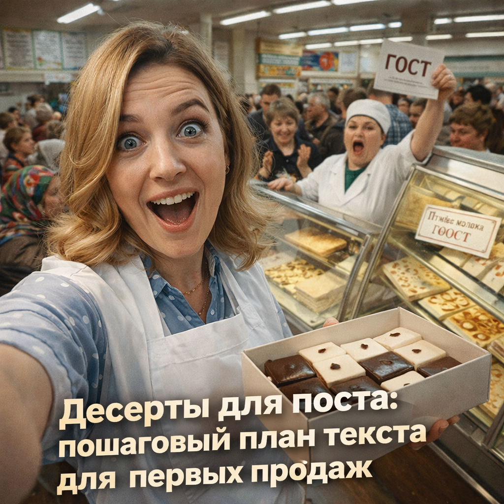    Как составить текст для первой продажи десертов через пост admin