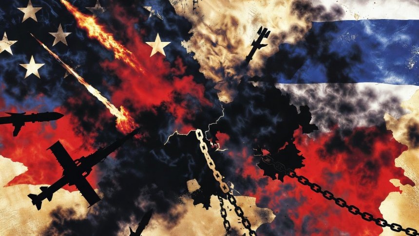 Агрессия против Ирана, абстракция создано с использованием ИИ