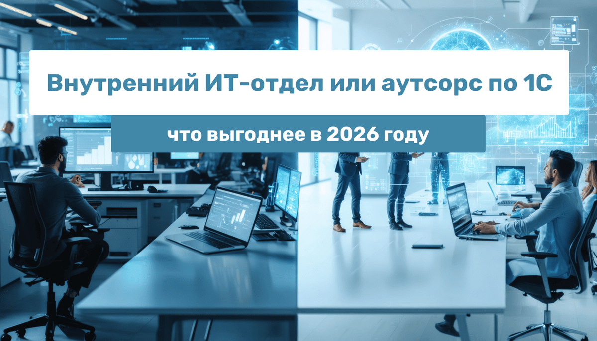 Внутренний ИТ-отдел или аутсорс по 1С - что выгоднее в 2026 году