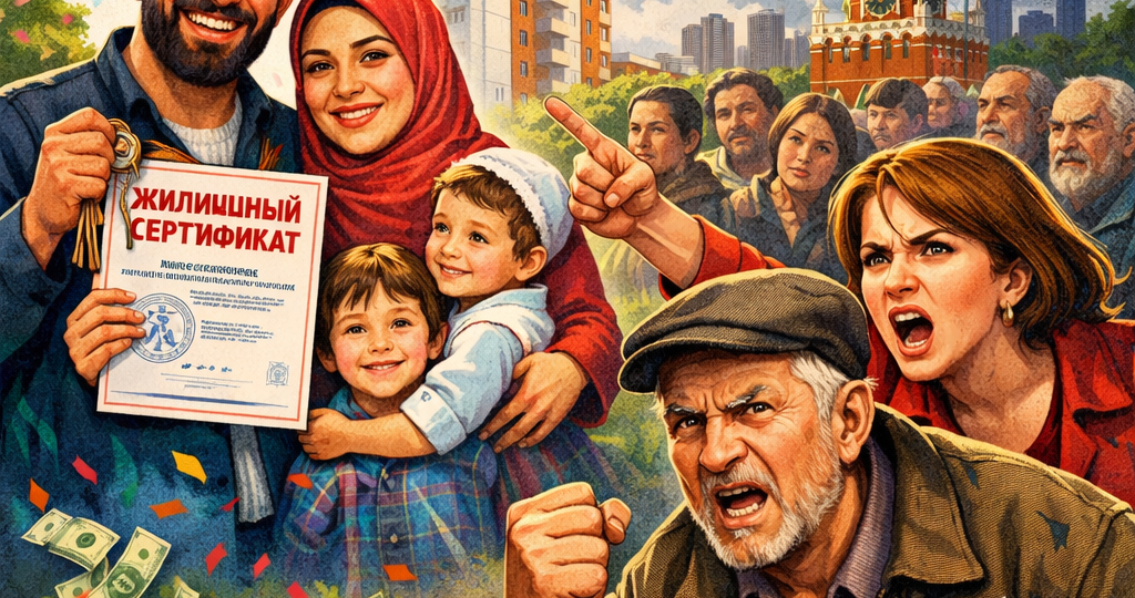 Снова мигрантам быстренько дали бесплатное жилье, а своим, кто ждёт дестилетиями, — дырку от бублика