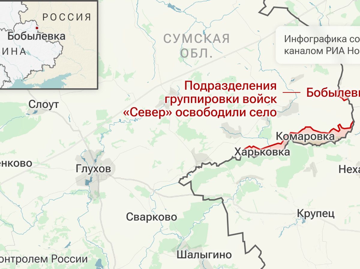    Подразделения группировки войск "Север" освободили Бобылевку в Сумской области | © Инфографика
