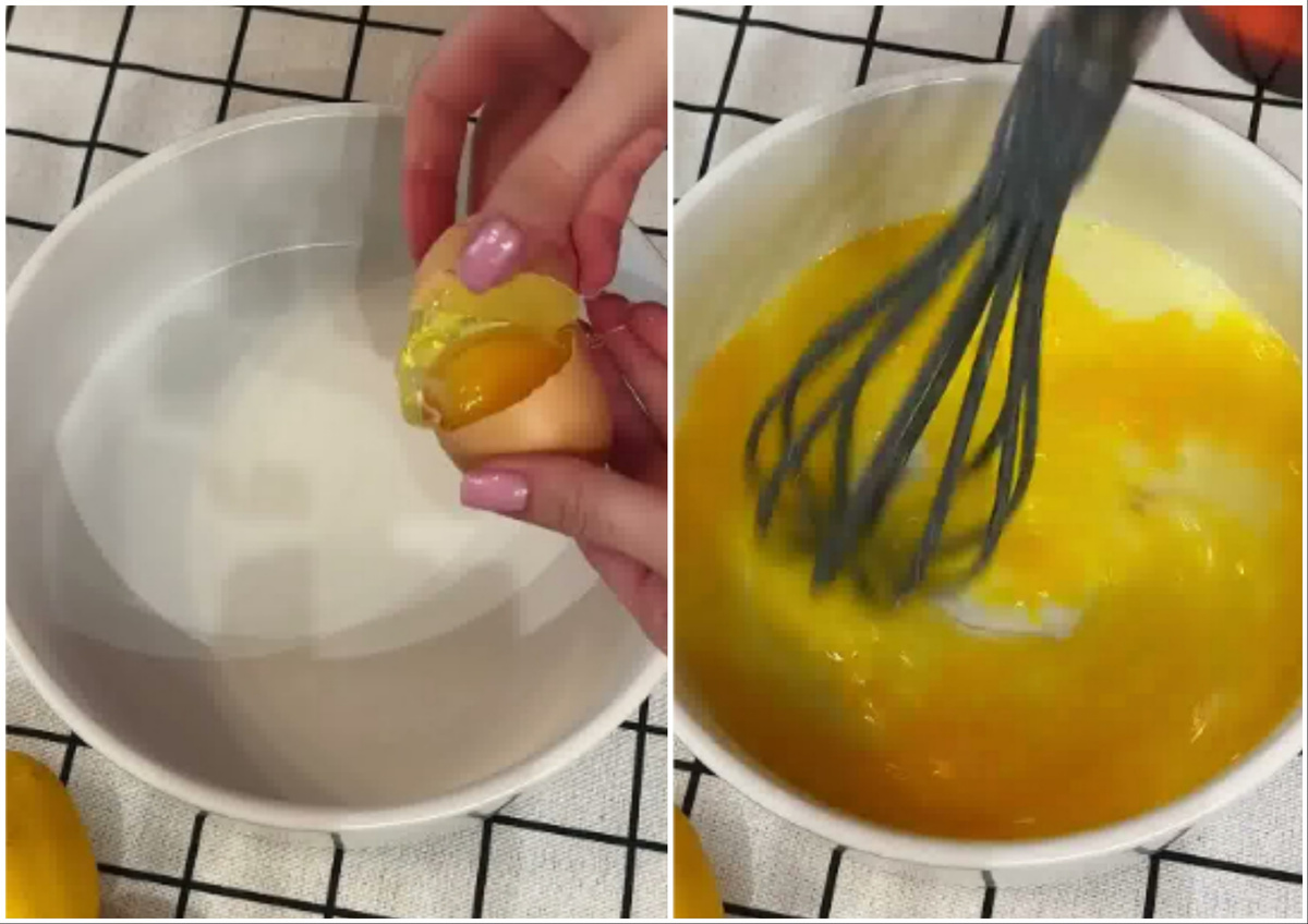 📸 Разбиваем и взбиваем яйца