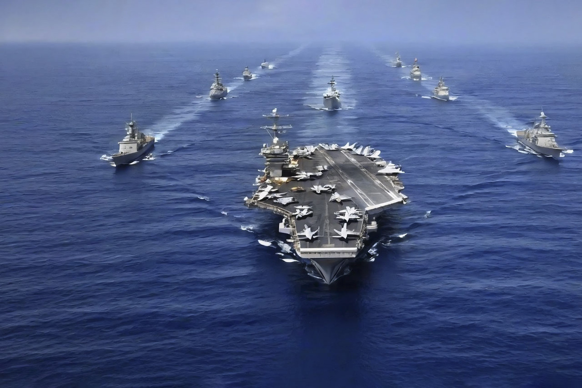 Военный аналитик объяснил маневр авианосца США.  Фото: Изображение сгенерировано с помощью ИИ / Маргарита Неклюдова