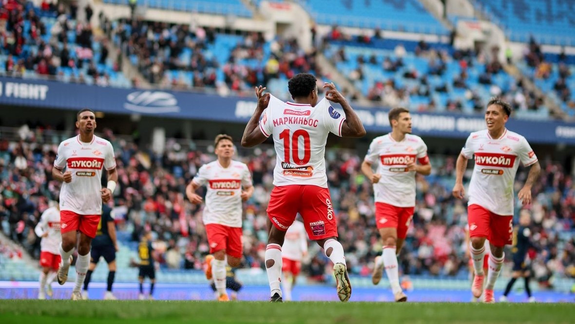    Полузащитник «Спартака» празднует гол в ворота «Сочи» в матче РПЛ 2 марта. ФК «Спартак»