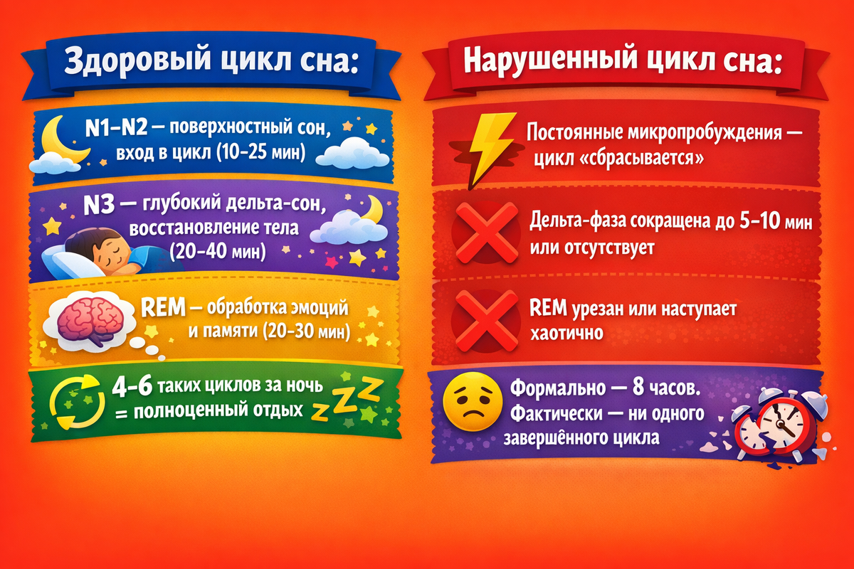 Признаки того, что архитектура вашего сна нарушена