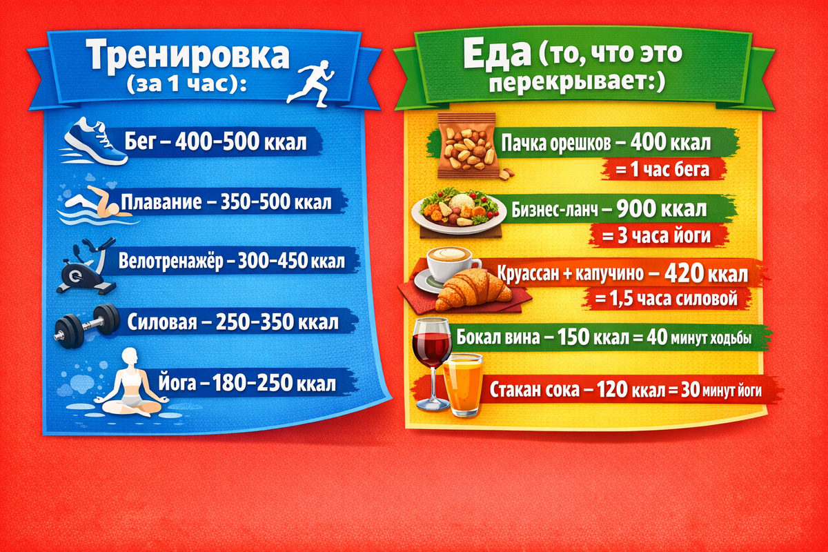 Сколько реально сжигает тренировка