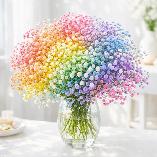    Радужный букет гипсофил Кристина Борунова