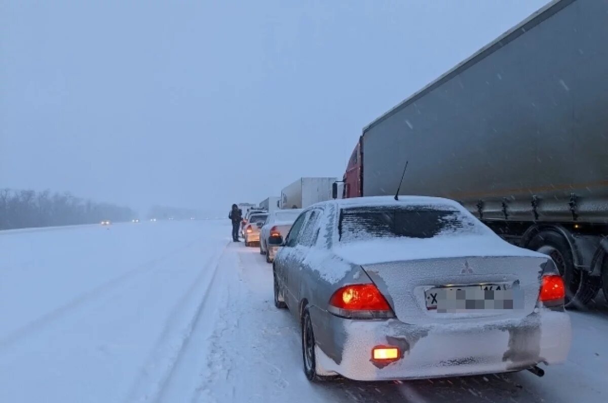    Ростовских водителей предупредили о снегопаде на автодороге М-4