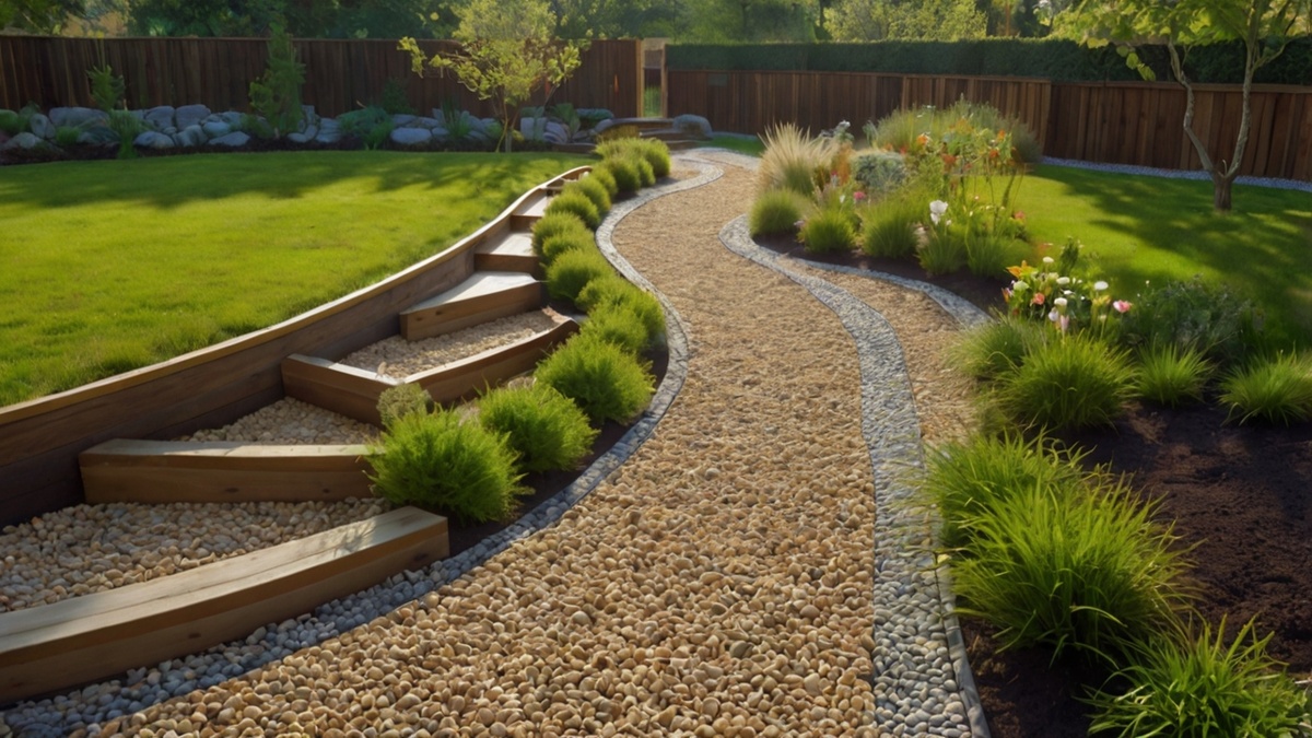 Это, конечно, не мой сад, Свою дорожку я выложила камнями, которые мы с мужем натаскали с речки