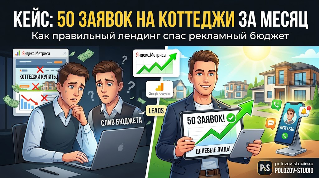 Как мы сделали лендинг для продажи коттеджей и получили 50 заявок в первый месяц