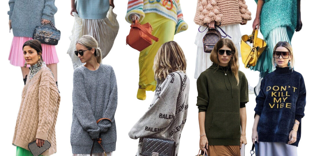 Как носить объёмные свитеры и не выглядеть полнее: показываю ошибки на неудачных образах и даю стильные примеры