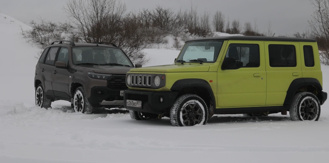 Lada Niva Travel 1.8 против Suzuki Jimny 5-дв.: в снегу порылись - внедорожники!