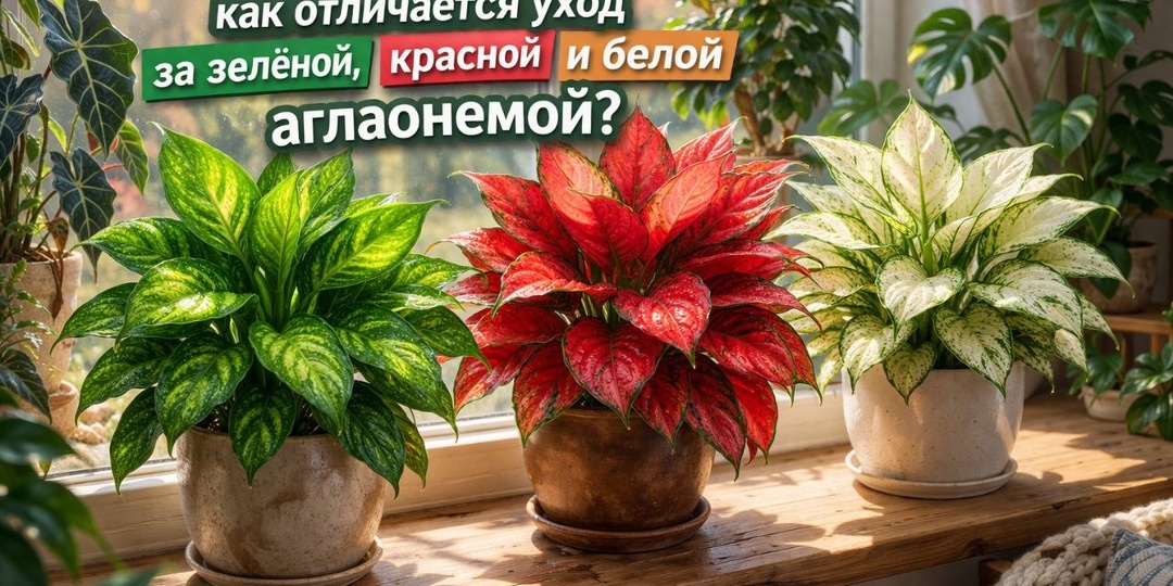 Важно: как отличается уход за зелёной, красной и белой аглаонемой?