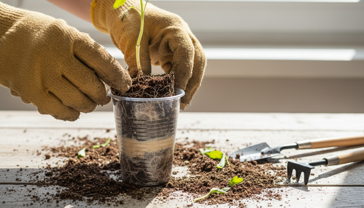 Заглубление при пикировке — самый эффективный способ спасения вытянувшихся томатов. Закапываем стебель до семядольных листьев. Через две недели на заглублённой части образуются мощные придаточные корни»
