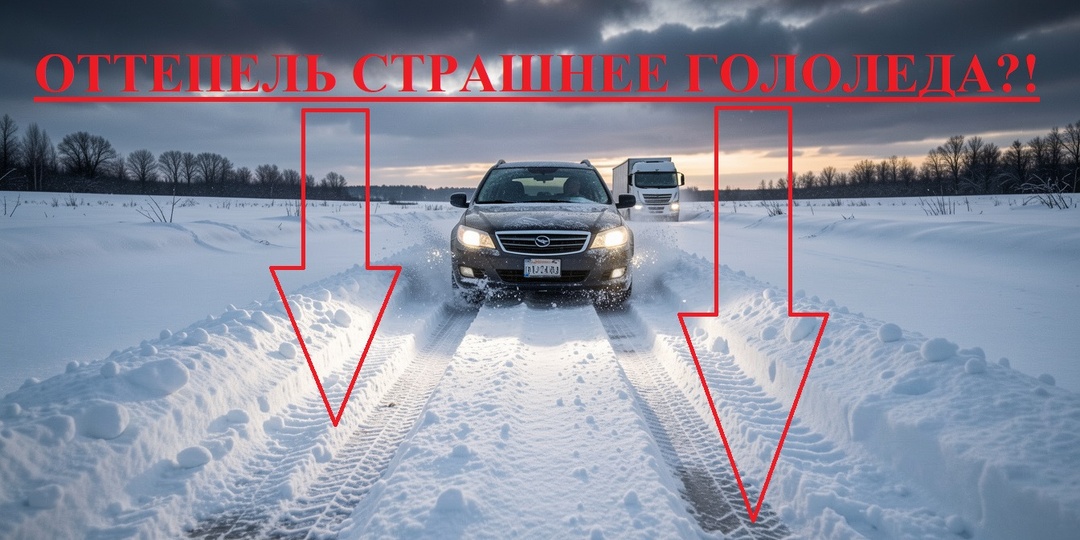 Каша под колесами: почему ОТТЕПЕЛЬ СТРАШНЕЕ ГОЛОЛЕДА? 4 правила выживания