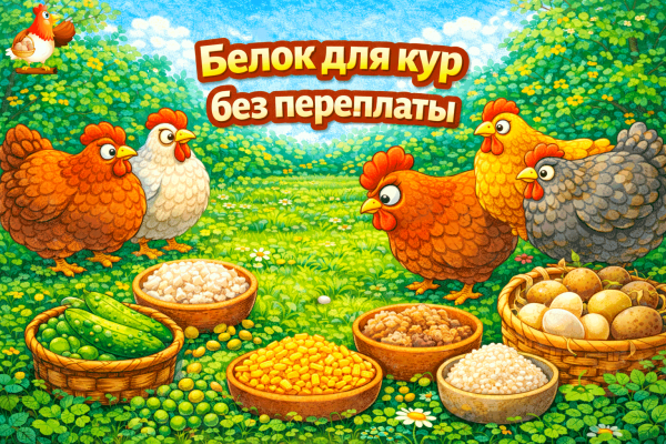 Белок для кур без переплаты – чем кормить, чтобы не разориться и не остаться без яиц 🐔💪