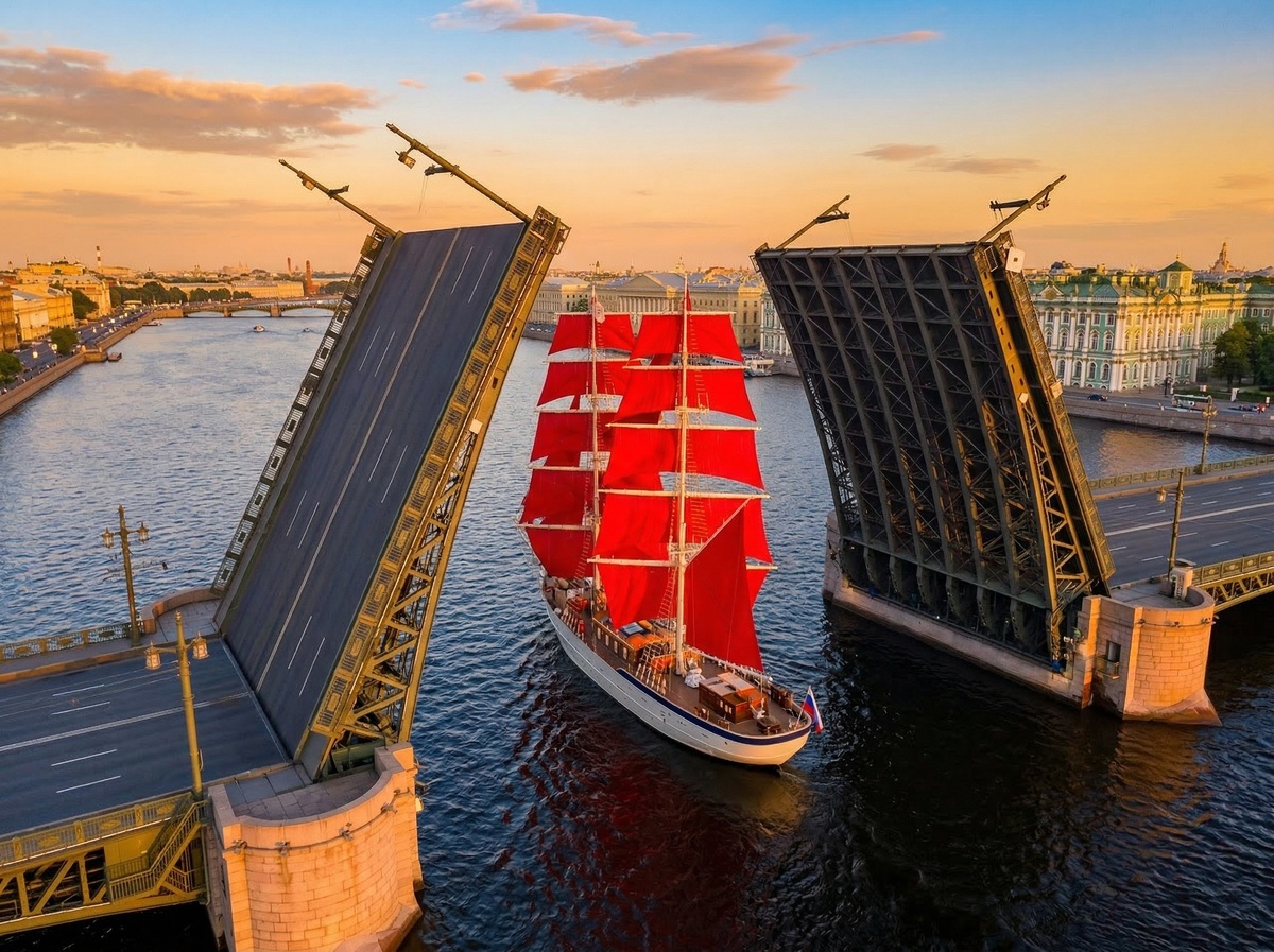 В Санкт-Петербурге насчитывается 18 разводных мостов, но регулярно поднимают пролёты только 12 из них. 