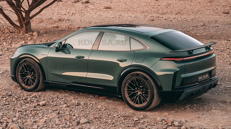    Рендер нового электрического Porsche Cayenne Coupe Turbo GT