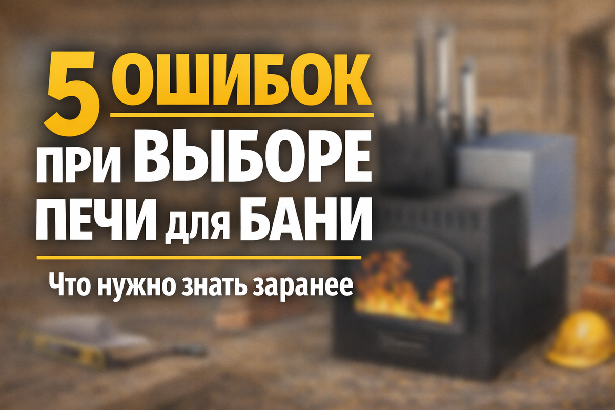 5 ошибок при выборе печи для бани 