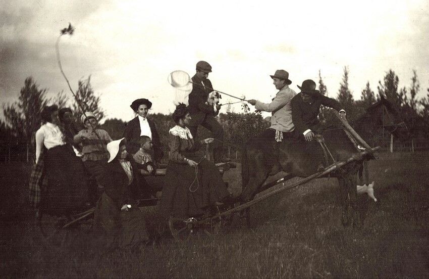    Семья Серебряковых-Лансере-Зеленковых в Нескучном. 1900-е гг.