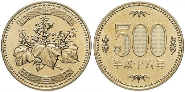 монета номиналом 500 иен