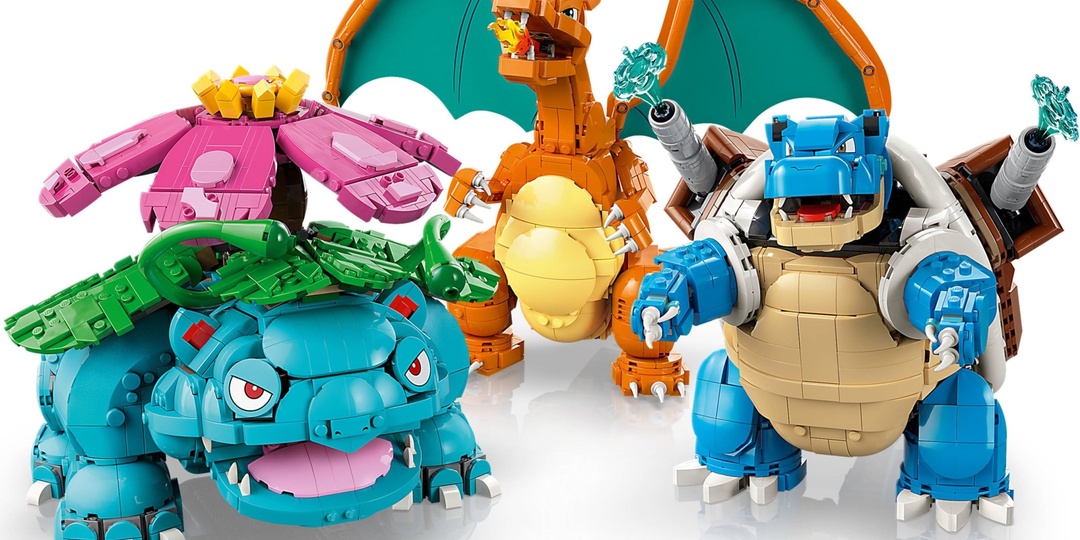 Великая коллаборация LEGO и Pokemon: набор «Венузавр, Чаризард и Бластойз»