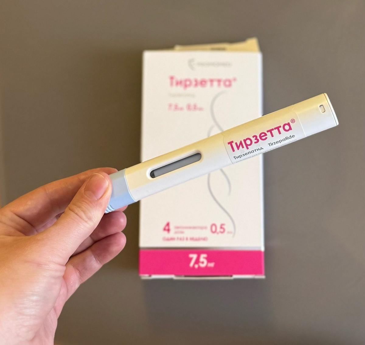 шприц-ручка / картридж с препаратом "Тирзетта" в упаковке 4шт на месяц приема