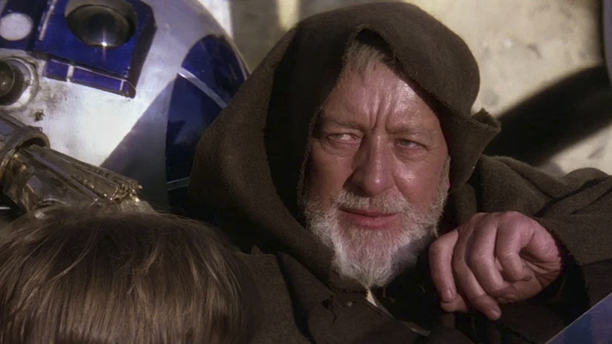 Кадр из фильма "Звёздные войны: Эпизод 4 – Новая надежда" (Алек Гиннесс)