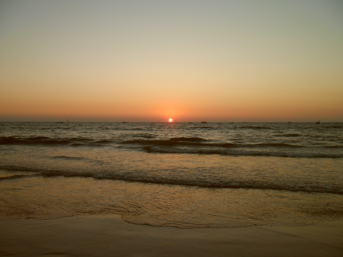 Гоанский закат. Все фото в данной статье сделаны Автором в январе-феврале 2016 г.