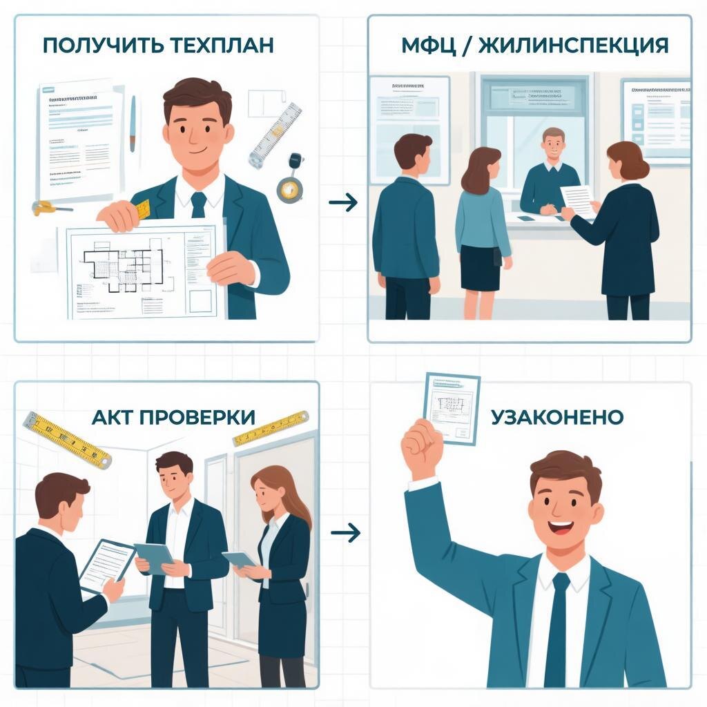Легализация несогласованной перепланировки: пошаговая инструкция