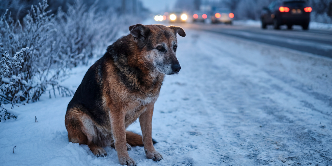13 лет у дороги. Собака ждала хозяина до последнего дня