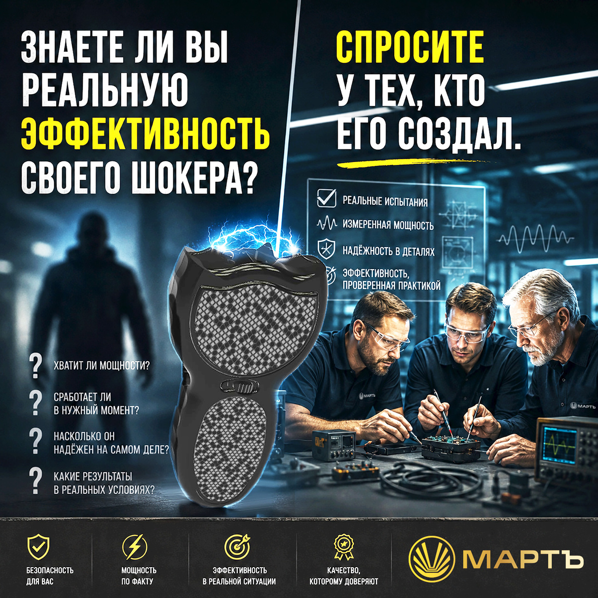 Знаете ли вы реальную эффективность своего шокера? Спросите у тех, кто его создал.