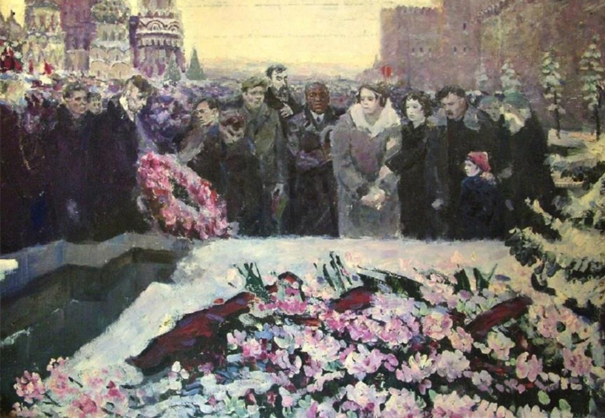 Михаил Анчаров. "Похороны Сталина", эскиз.