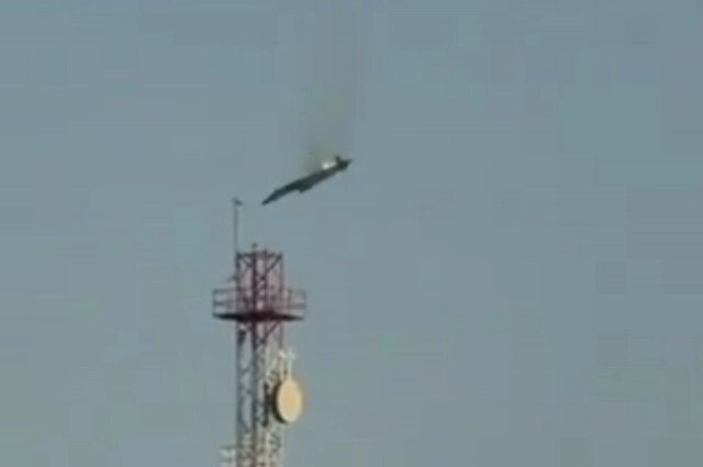    Американский истребитель F-15, сбитый над Кувейтом. Фото: кадр видео