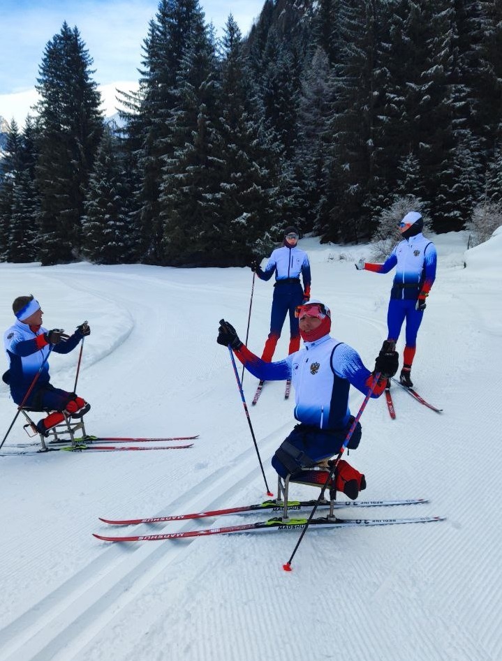 Тренировка паралимпийцев Черный, Михеева, Проньков, Голубков.