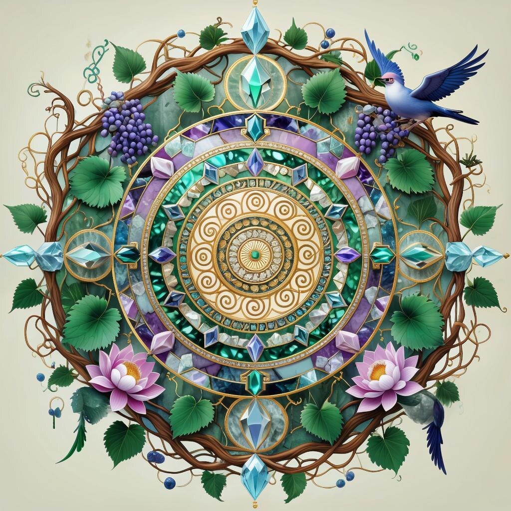Мандала. Иллюстрация сгенерирована нейросетью