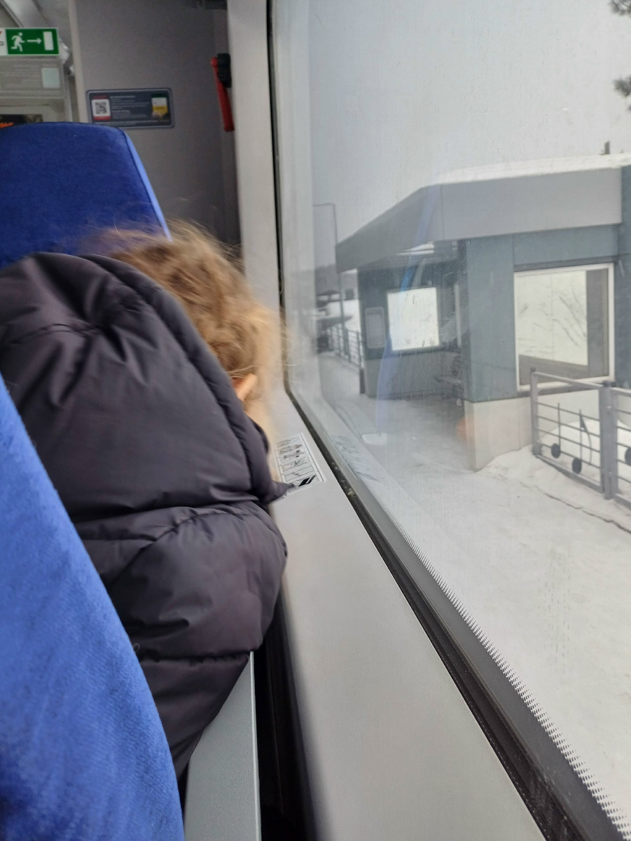 станция им. Валерия Грушина. Здесь проводятся Грушинские фестивали. Кресла, кстати, опять нам достались не по ходу движения поезда