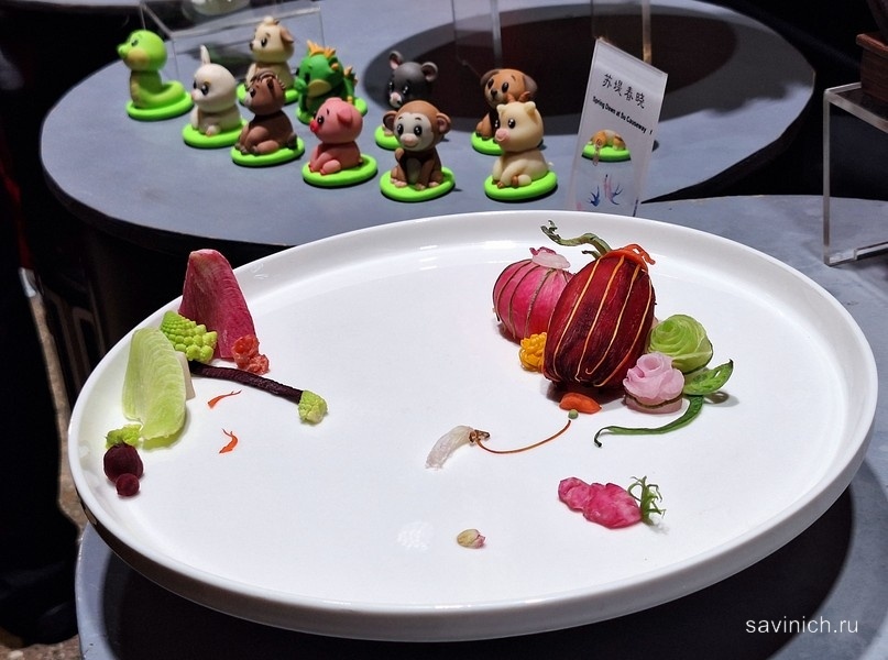 Китайские пейзажи Ханчжоу из овощей, фото Галины Савинич