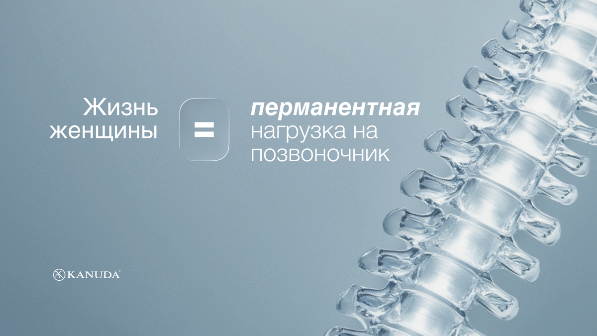 Жизнь женщины = перманентая нагрузка на позвоночник 