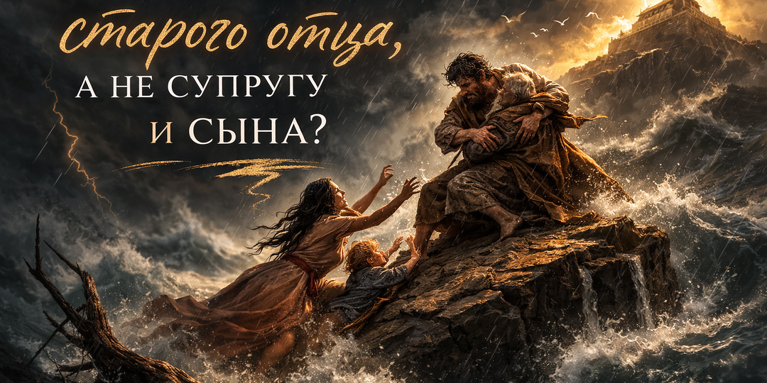 Почему Ной спасает старого отца, а не супругу и сына?