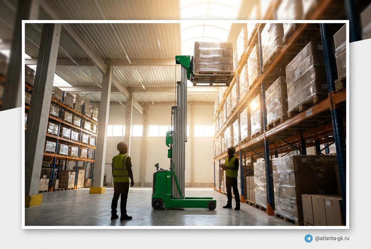    Мачтовый подъемник - оптимальное решение для эффективного управления складом Atlanta-gk