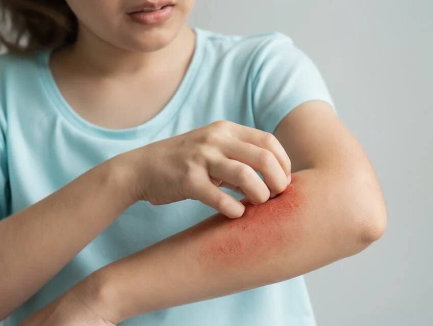 Иногда сыпь у ребёнка появляется не из-за контакта кожи с раздражителем, а как реакция всего организма. Такое состояние называют токсико-аллергической реакцией, а её кожное проявление — токсико-аллергическим дерматитом (или токсидермией).