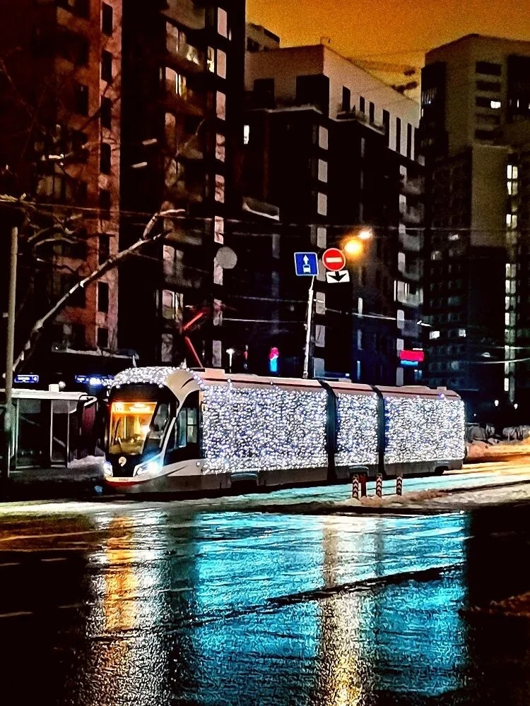 Новогодний Москвоский трамвайчик.