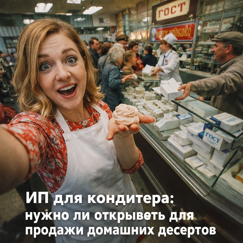    Нужно ли открывать ИП для продажи выпечки и десертов собственного производства admin