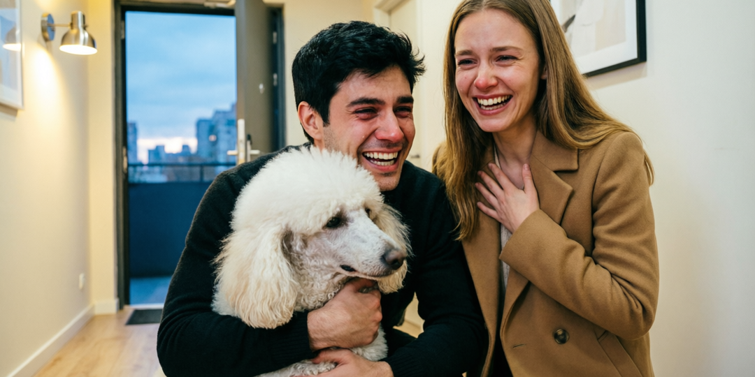 Подобрала на улице грязного пса, отмыла, подружились. А потом за ним приехал хозяин и она влюбилась