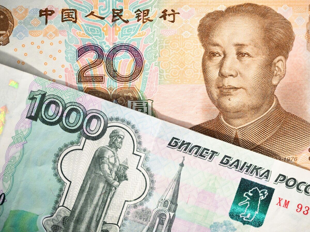    Денежные купюры Банка России и китайских юаней© РИА Новости . Владимир Астапкович