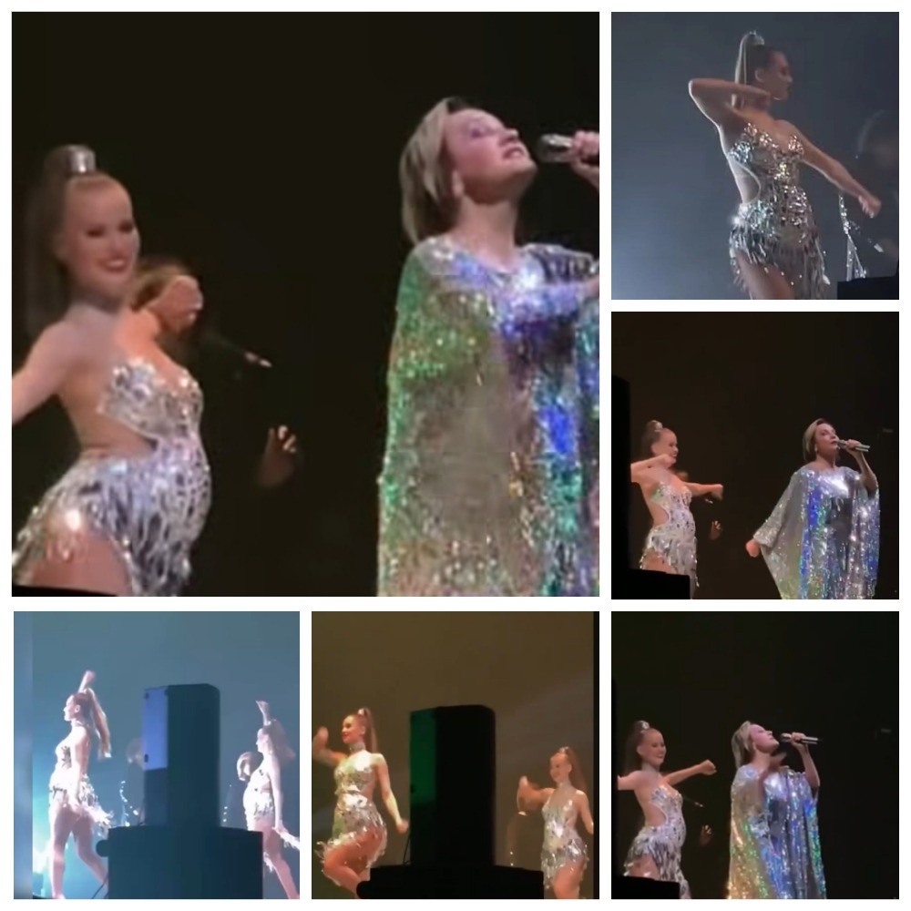 Полураздетые девушки с внушительными животами, на высоченных каблуках, и начали отплясывать 