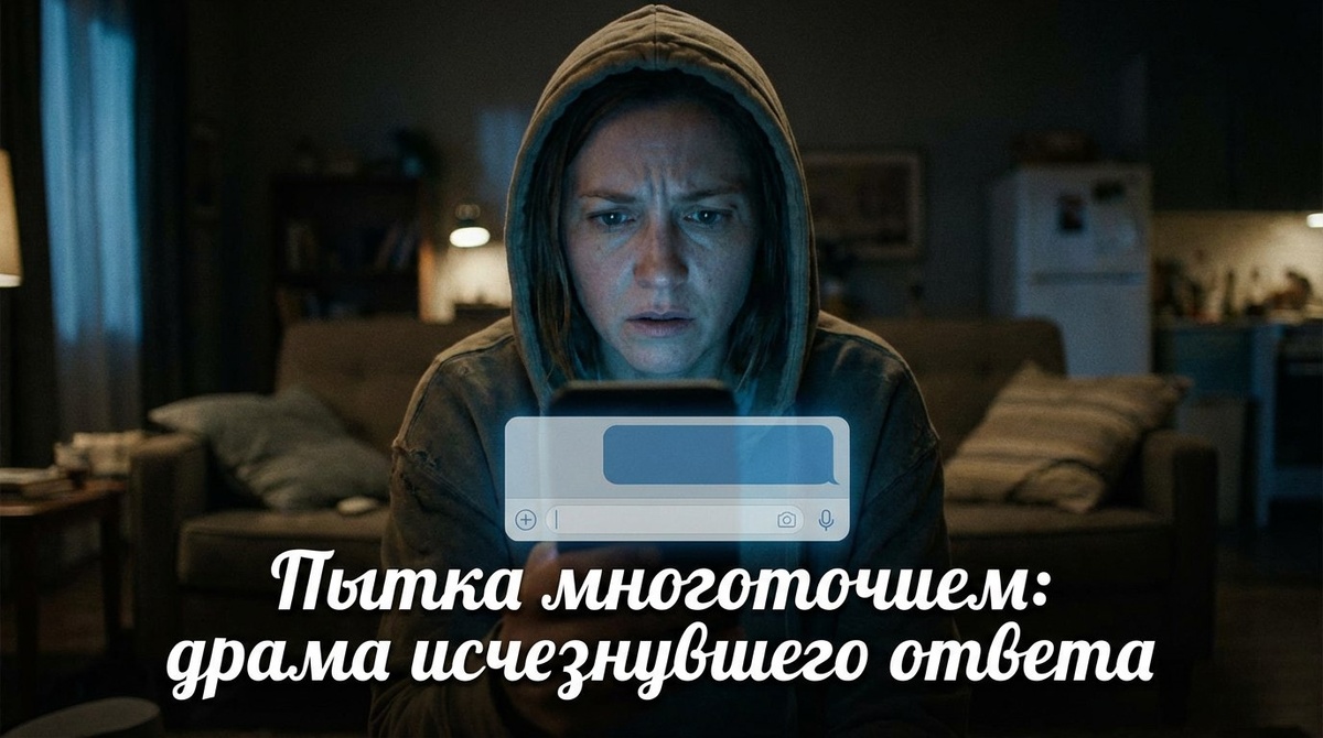 Психология цифрового ожидания, где мы за пять минут успеваем придумать худшие сценарии развития отношений из-за того, что собеседник просто отвлекся на курьера.
