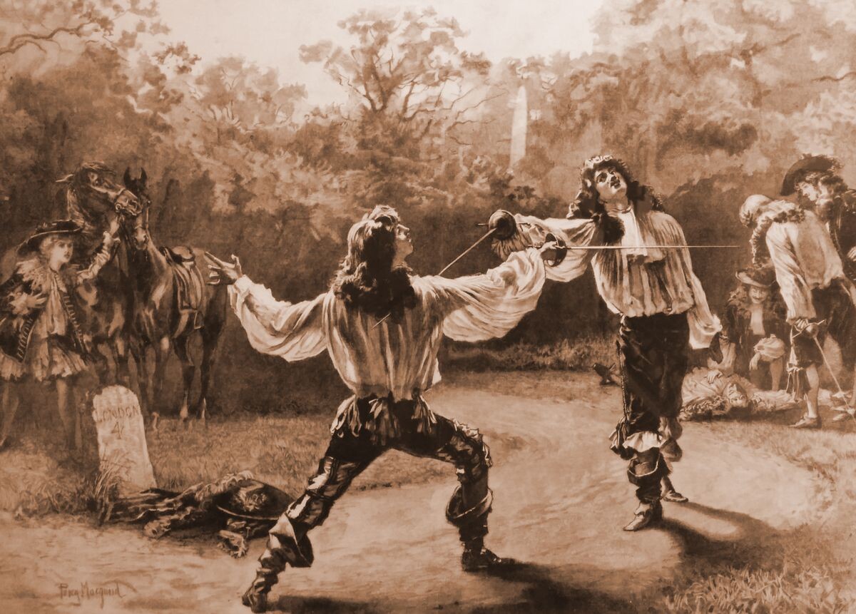 Стандартная дуэль. Длится плюс-минус минуту, заканчивается смертью одного из противников или тяжелым ранением, исключающим продолжение поединка. 