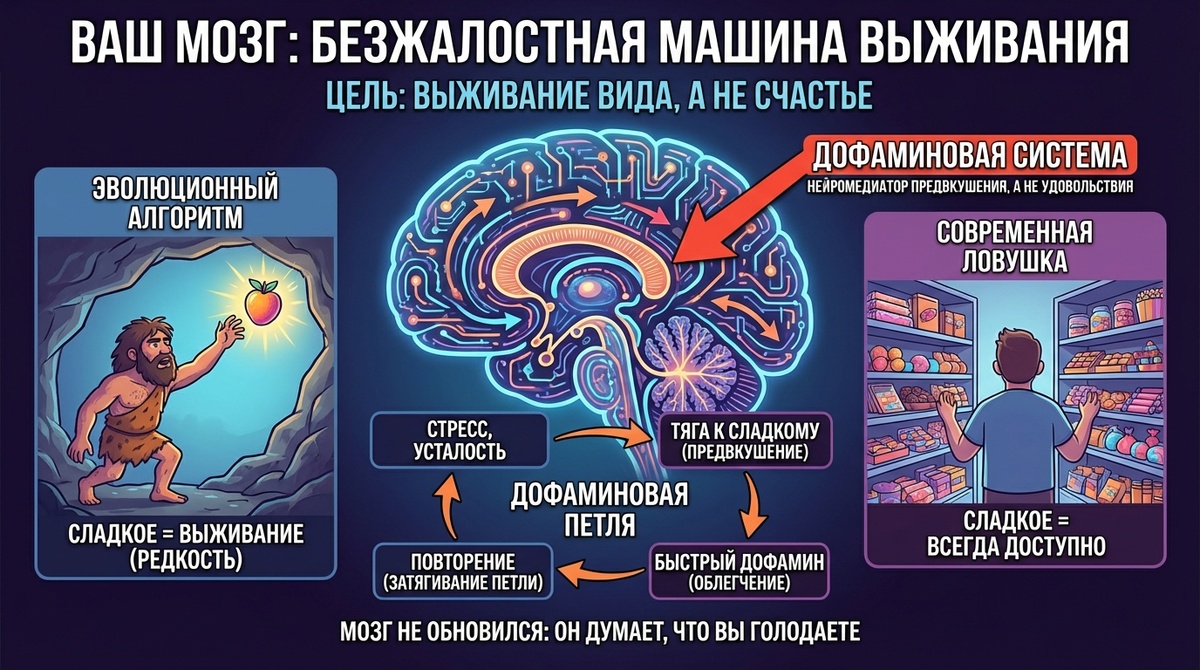 Почему сложно отказаться от сладкого?